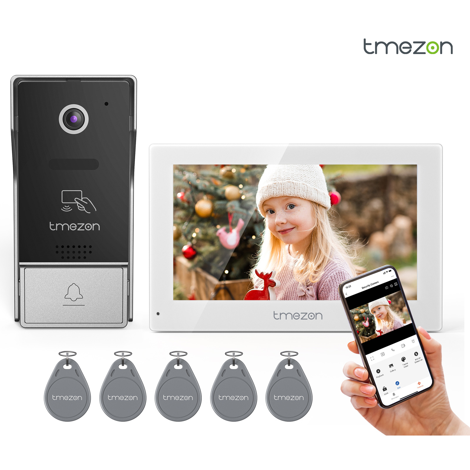 7 Inch Tuya 1080P wireless Wif - Smart Doorbell Wired ulasan dan harga