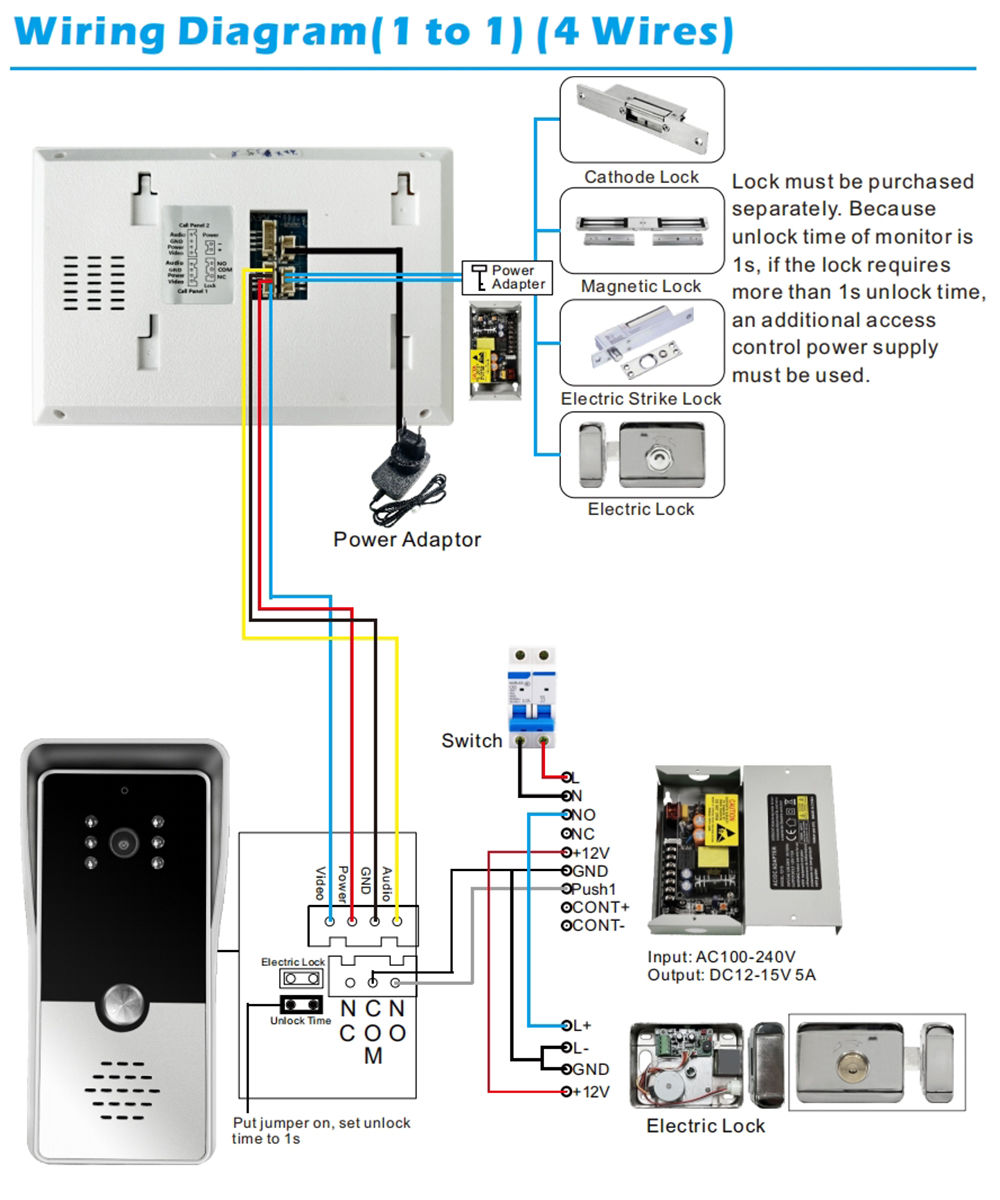 7inch Color Wired Video Interc - Smart Doorbell Wired ulasan dan harga