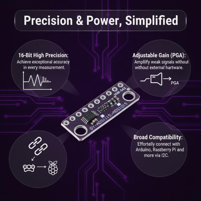 ADS1115 Adjustable Gain 16Bit  - Home Automation Systems Diy ulasan dan harga