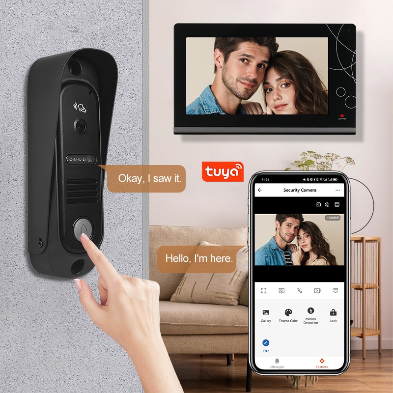 Smart Home 7 Inch WiFi Video D - Smart Doorbell Wired ulasan dan harga